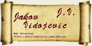 Jakov Vidojević vizit kartica